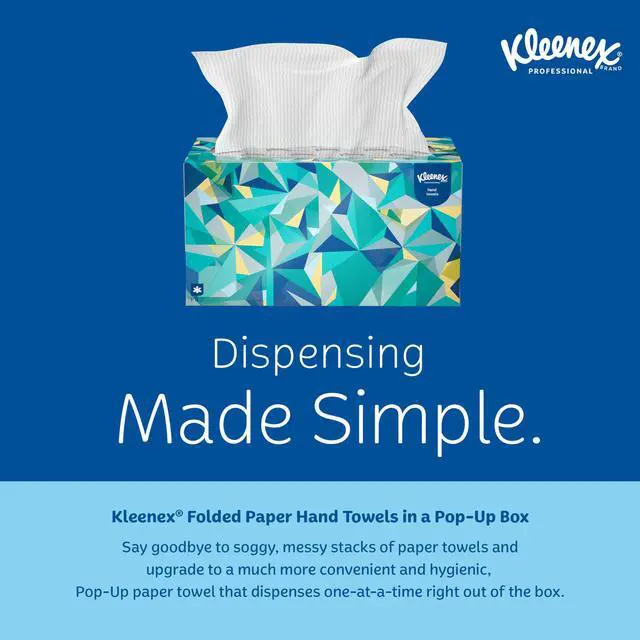 Alt view image 7 of 7 - KLEENEX Pop-Up Box Hand Towels, Paper, 9 x 10-1/2, 120/pack