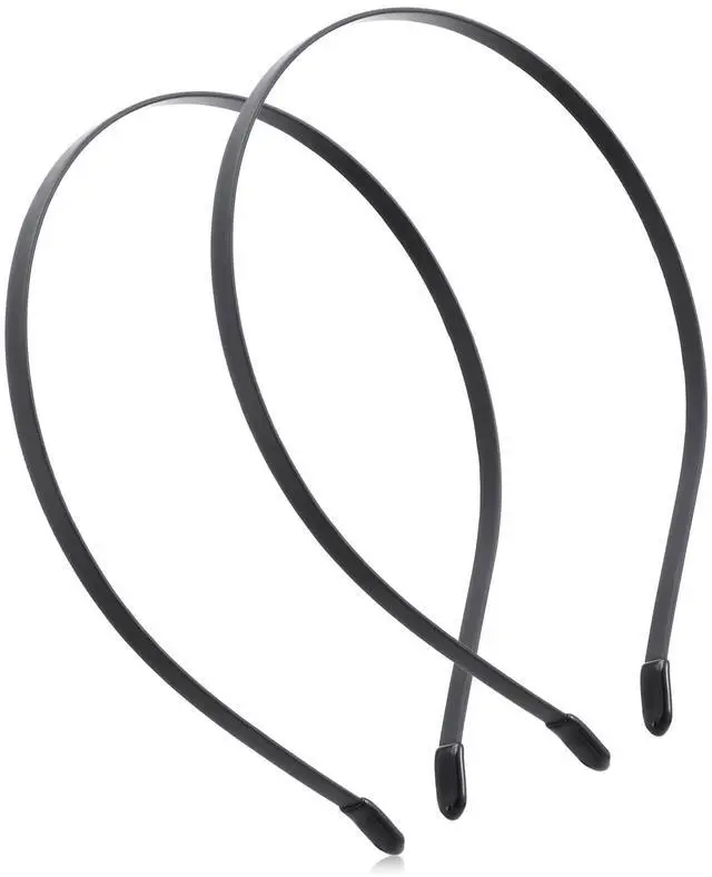 Main image of Black Thin Metal Headband Lightweight Adjustable Daily Hair Headwear