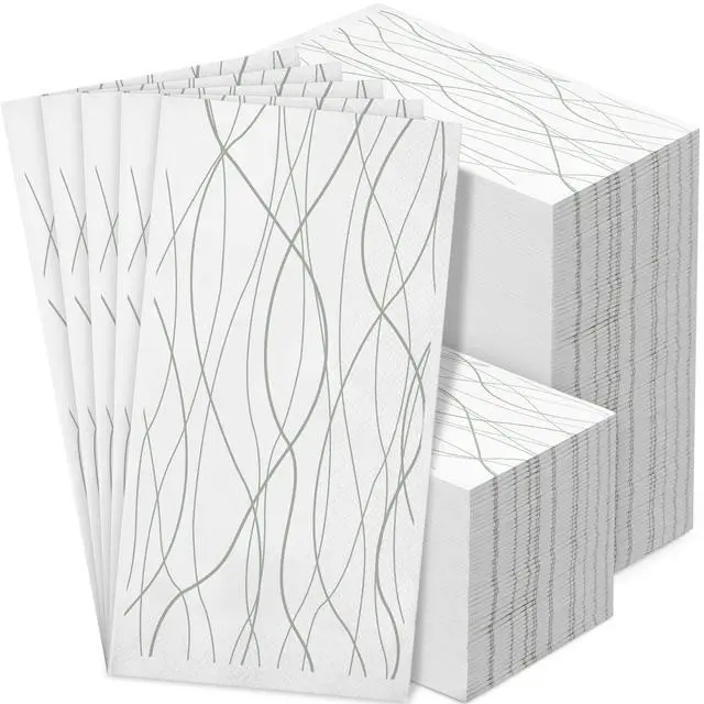 Main image of 100 Count Guest Bathroom Paper Hand Towel Disposable Towels Paper Napkins for Guest Disposable Hand Towels Decorative Napkins for Kitchen Parties Wedding