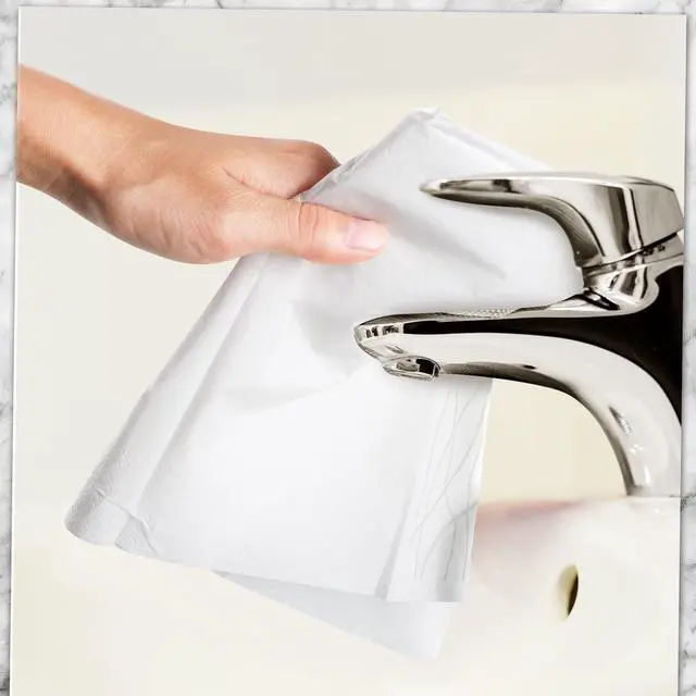 Alt view image 5 of 7 - 100 Count Guest Bathroom Paper Hand Towel Disposable Towels Paper Napkins for Guest Disposable Hand Towels Decorative Napkins for Kitchen Parties Wedding