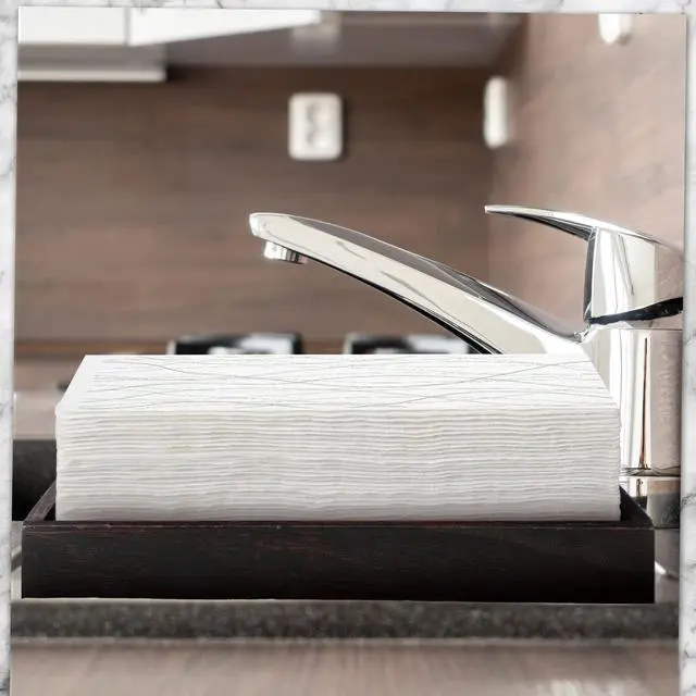 Alt view image 6 of 7 - 100 Count Guest Bathroom Paper Hand Towel Disposable Towels Paper Napkins for Guest Disposable Hand Towels Decorative Napkins for Kitchen Parties Wedding