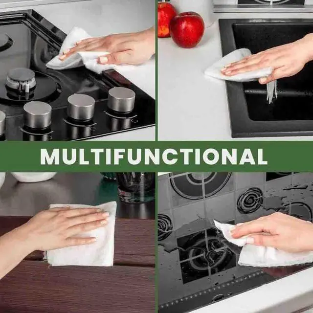 Alt view image 2 of 6 - Paper Towels | Reusable Towels 2 Rolls. Plastic Free Paper Rolls for Home & Kitchen Cleaning