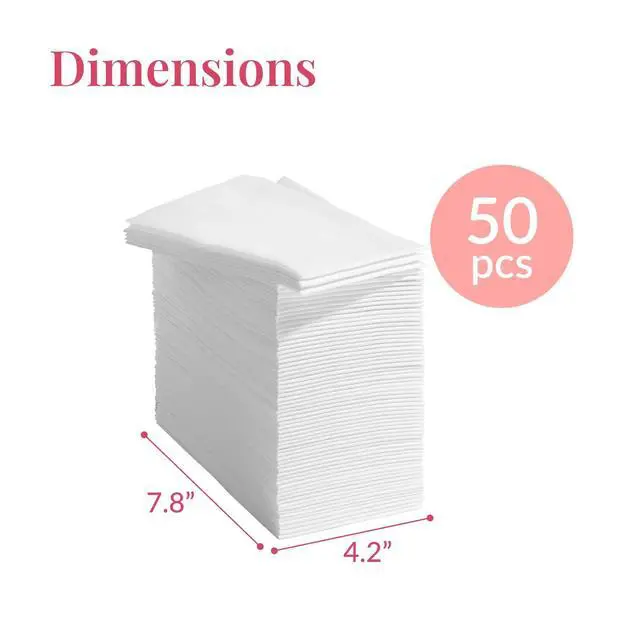 Alt view image 3 of 6 - 50-Pack Paper Towels - 7.8 x 4.25 Inch Soft Linen Feel Paper Napkins - Durable and Absorbent Hand Towels for Bathroom - Disposable Table Napkins for Weddings, Dinners, Christmas, Thanksgiving