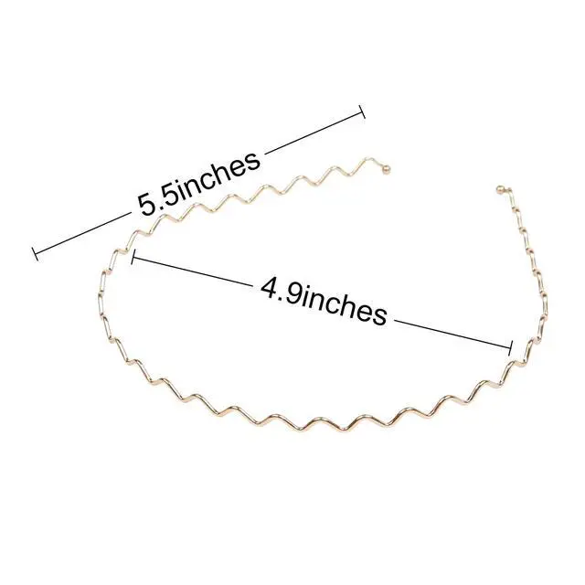 Alt view image 6 of 6 - Silver Metal Wavy Headbands for Women, Elastic Hair Bands Stylish Thin Wavy Head Bands, Trendy Silver Hair Accessories Cute for Women Teens, 3 Pcs