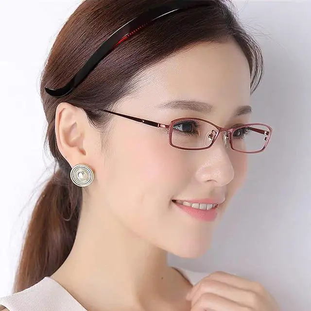 Alt view image 6 of 7 - 2PCS Plastic Flex No Pressure Headbands Teeth Comb Skinny Hair Loop for Women Girls with Glasses