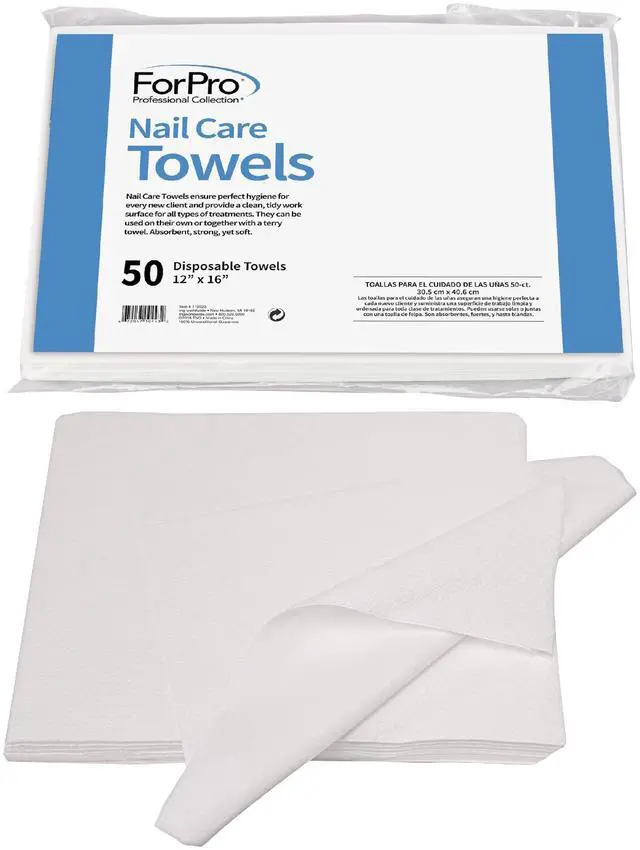 Main image of 50ct Original Nail Care Towels, 12x16 in, Lint-Free, Disposable
