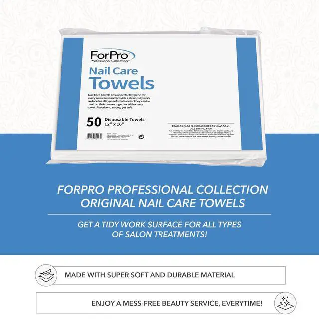 Alt view image 3 of 7 - 50ct Original Nail Care Towels, 12x16 in, Lint-Free, Disposable