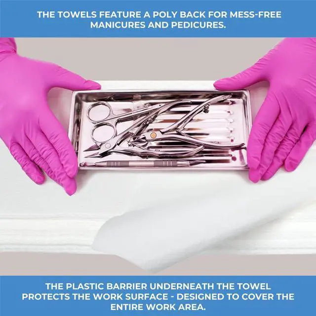 Alt view image 5 of 6 - 50ct Nail Care Towels, 12x16 in, Lint-Free, Disposable