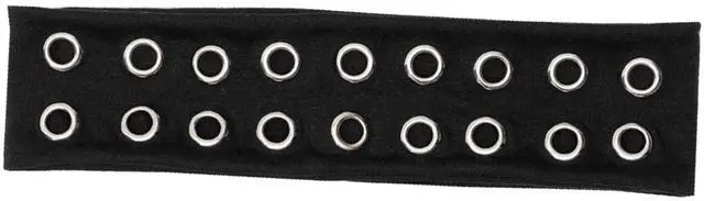 Main image of Grommet Headband, Y2k Wide Eyelet HeadbandS, Elastic Hairband Grunge Accessories Punk Hair Accessories, Stretchy Hair band for Women (Black, Style-2)