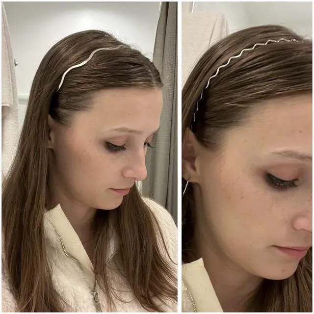 Alt view image 3 of 6 - Silver Metal Wavy Headbands for Women, Elastic Hair Bands Stylish Thin Wavy Head Bands, Trendy Silver Hair Accessories Cute for Women Teens, 3 Pcs