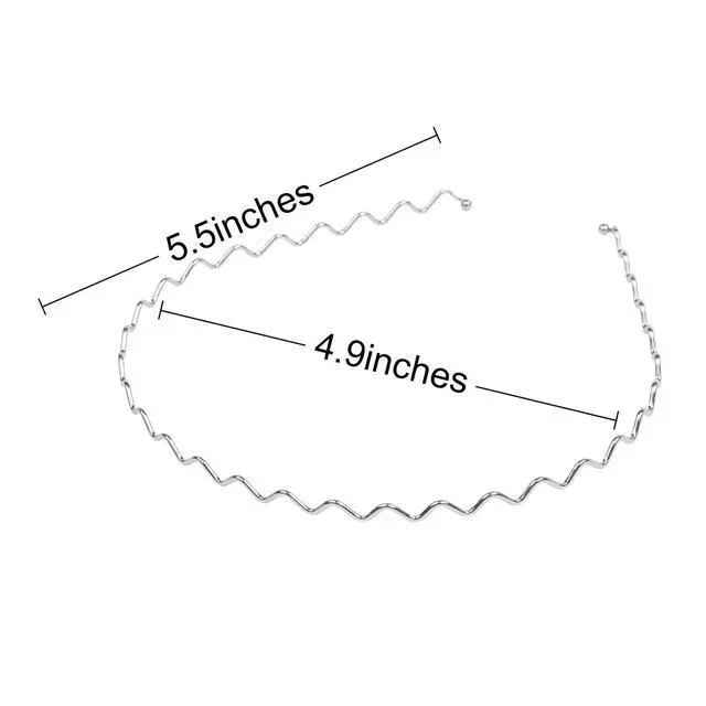Alt view image 6 of 6 - Silver Metal Wavy Headbands for Women, Elastic Hair Bands Stylish Thin Wavy Head Bands, Trendy Silver Hair Accessories Cute for Women Teens, 3 Pcs