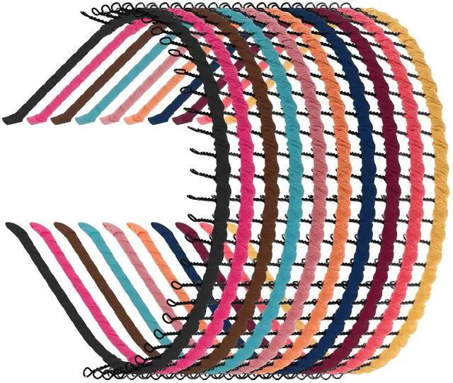 Main image of 10 Pieces Unisex Metal Hairband Teeth Comb Hair Hoop Headband Hair Accessories