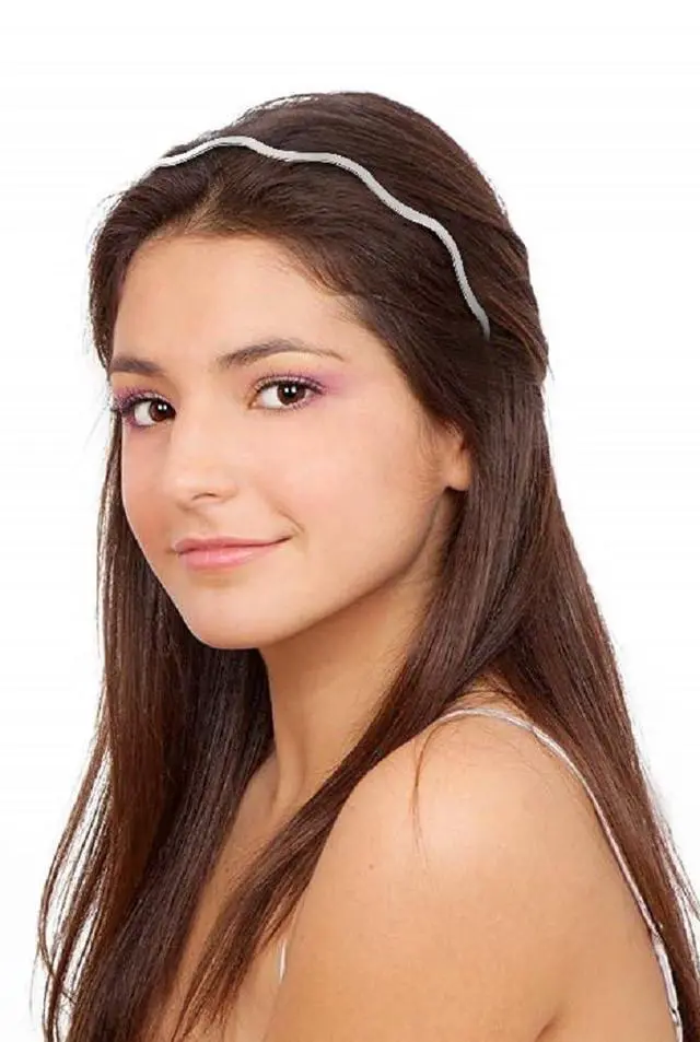 Alt view image 5 of 7 - Metal Headbands for Women - Trendy & Cute Gold and Silver Designer Hair Accessories: Elastic Hair Bands for Teens & Women (2PCS)