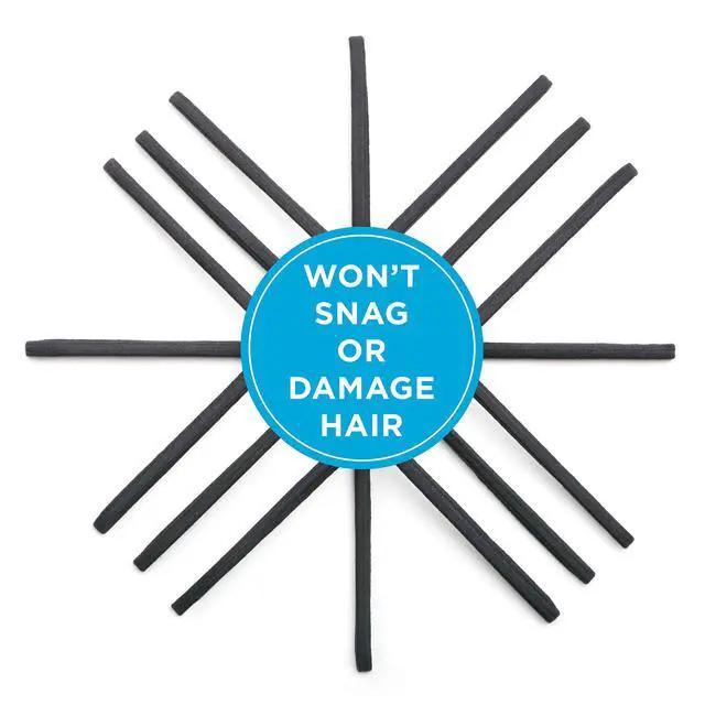 Alt view image 2 of 4 - Women's Ouchless Thin Hair Flat Narrow Headwrap, Black, 6 Count
