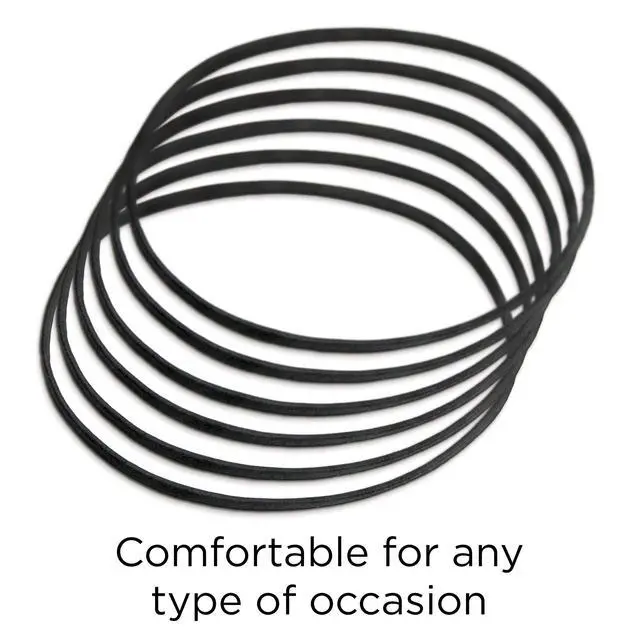 Alt view image 3 of 4 - Women's Ouchless Thin Hair Flat Narrow Headwrap, Black, 6 Count