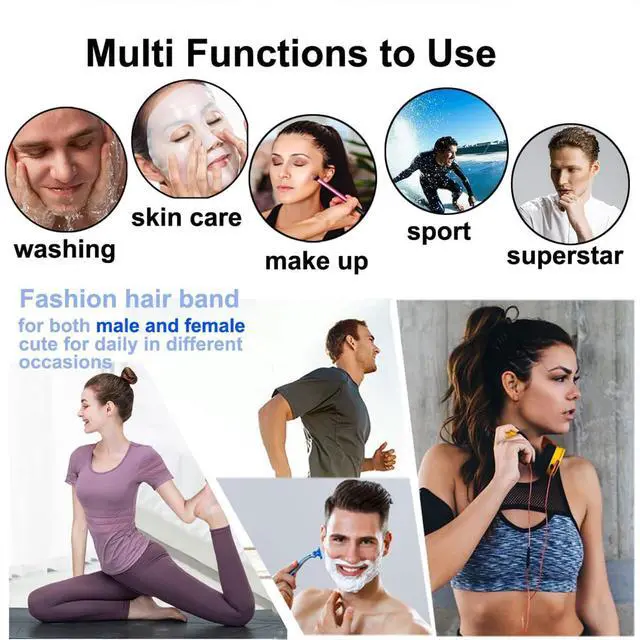 Alt view image 5 of 7 - Metal Headband for Men, Adjustable Wavy Hair Band, Zig Zag 10 Pcs