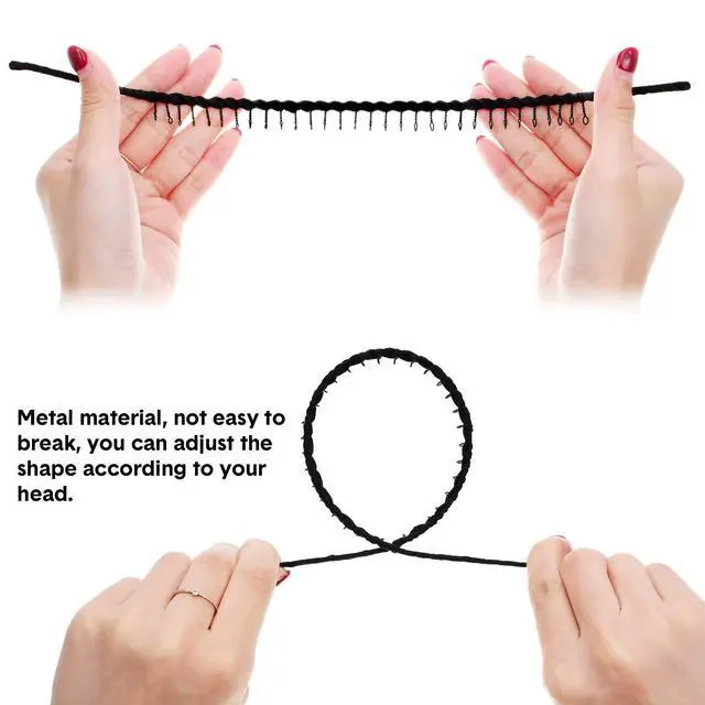 Alt view image 3 of 7 - 10 Pieces Unisex Metal Hairband Teeth Comb Hair Hoop Headband Hair Accessories