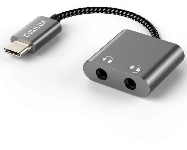 Main image of USB C Double Headphone Splitter, Type C to Dual 3.5mm Jacks Audio Sharing Adapter Compatible with iPhone 17/16/15, iPhone 17/16/15 Pro Max, iPad Pro 13/12.9/11, iPad Air 13/11 and More