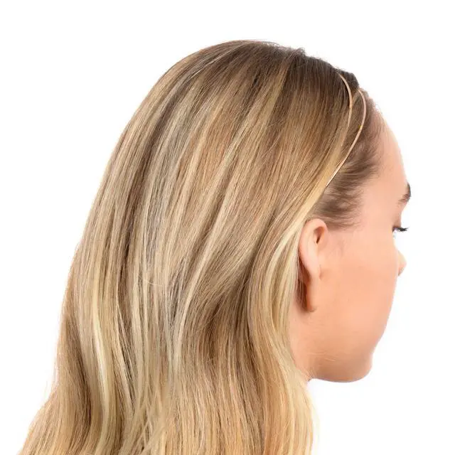 Alt view image 3 of 6 - Metal Double Headband for Women, Gold