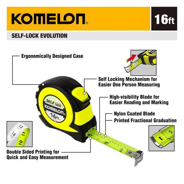 Alt view image 2 of 4 - 16' Self Lock Hi-Vis Speedmark Tape Measure