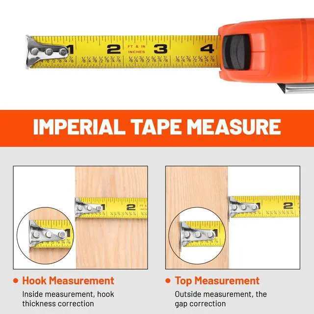 Alt view image 7 of 7 - Tape Measure 16FT, 3 Pack Retractable Easy Read Measuring Tape