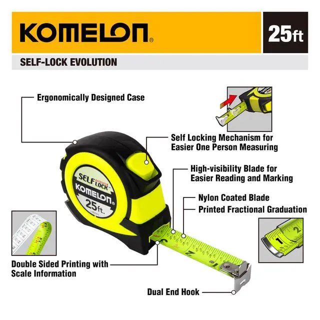 Alt view image 2 of 6 - 25' Self Lock Hi-Vis Speedmark Tape Measure