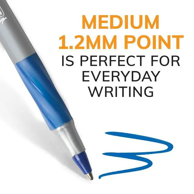 Alt view image 4 of 6 - Round Stic Grip Xtra Comfort Ballpoint Pen, Blue Ink, 12-Count