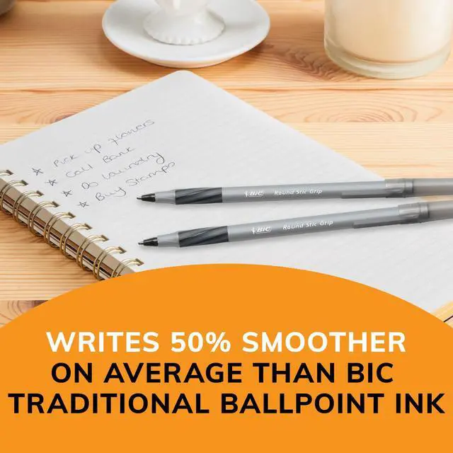 Alt view image 7 of 7 - Round Stic Grip Xtra-Comfort Ballpoint Pens, 1.2 mm, Pack of 12
