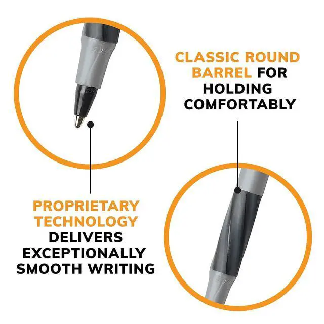 Alt view image 4 of 6 - GSFG11BK Round Stic Grip Xtra Comfort Ballpoint Pen, Black Ink, .8mm, Fine, Dozen