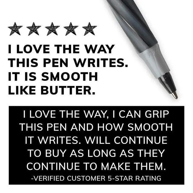 Alt view image 6 of 6 - GSFG11BK Round Stic Grip Xtra Comfort Ballpoint Pen, Black Ink, .8mm, Fine, Dozen