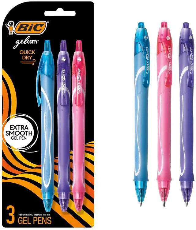 Main image of Gelocity Quick Dry Gel Pens, 3-Count Pack, Medium Point 0.7mm