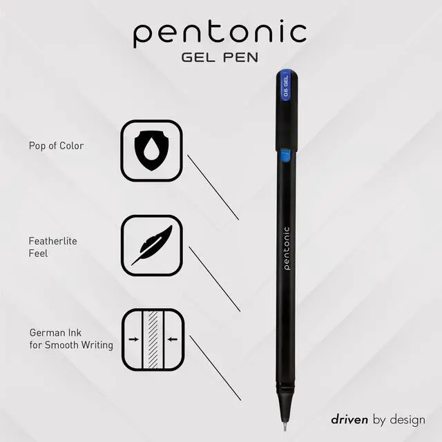 Alt view image 2 of 7 - Gel Pens, 24 Count, Assorted Colored Ink (12 Colors, 2 Of Each Color), Medium & Fine Point, Smooth Writing For Journaling (1002353)
