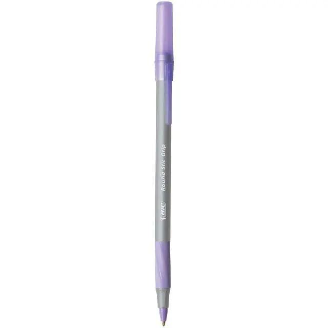 Alt view image 2 of 5 - Round Stic Grip Xtra Comfort Ballpoint Pen, Purple Ink, 12-Count