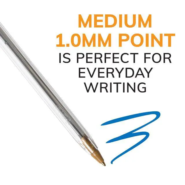 Alt view image 2 of 5 - Cristal Xtra Smooth Blue Ballpoint Pens, Medium Point, 24-Count