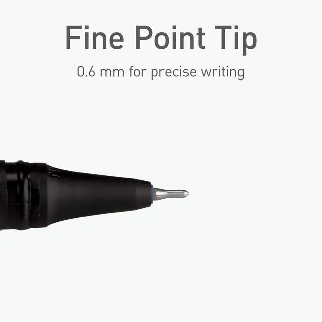 Alt view image 5 of 7 - Gel Pens, 24 Count, Assorted Colored Ink (12 Black, 8 Blue, 4 Red), 0.6 mm Fine Point, Smooth Writing For Journaling & Notetaking (1002354)