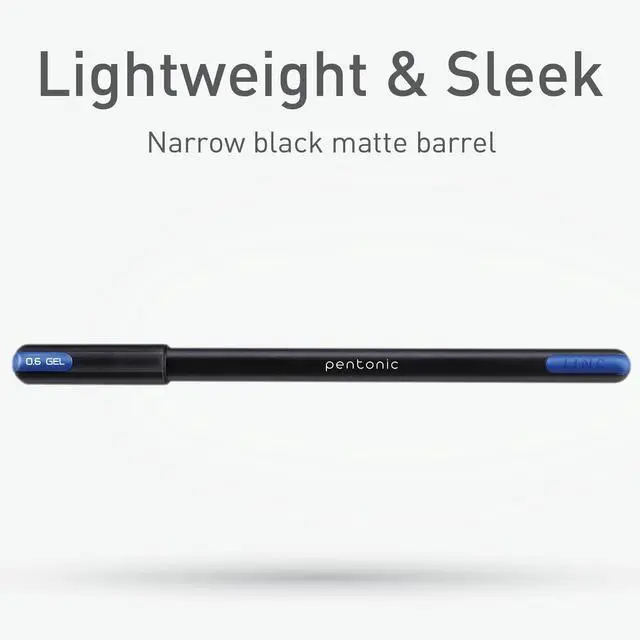 Alt view image 6 of 7 - Gel Pens, 24 Count, Assorted Colored Ink (12 Black, 8 Blue, 4 Red), 0.6 mm Fine Point, Smooth Writing For Journaling & Notetaking (1002354)
