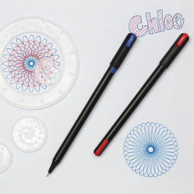 Alt view image 7 of 7 - Gel Pens, 24 Count, Assorted Colored Ink (12 Black, 8 Blue, 4 Red), 0.6 mm Fine Point, Smooth Writing For Journaling & Notetaking (1002354)