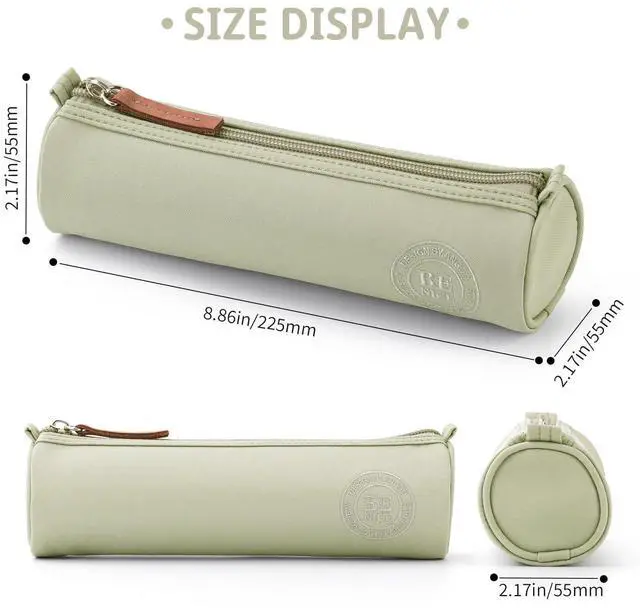 Alt view image 3 of 6 - Small Pencil Case Pencil Pouch Stationery Pen Bag Office Supplies for Girls Women-Green