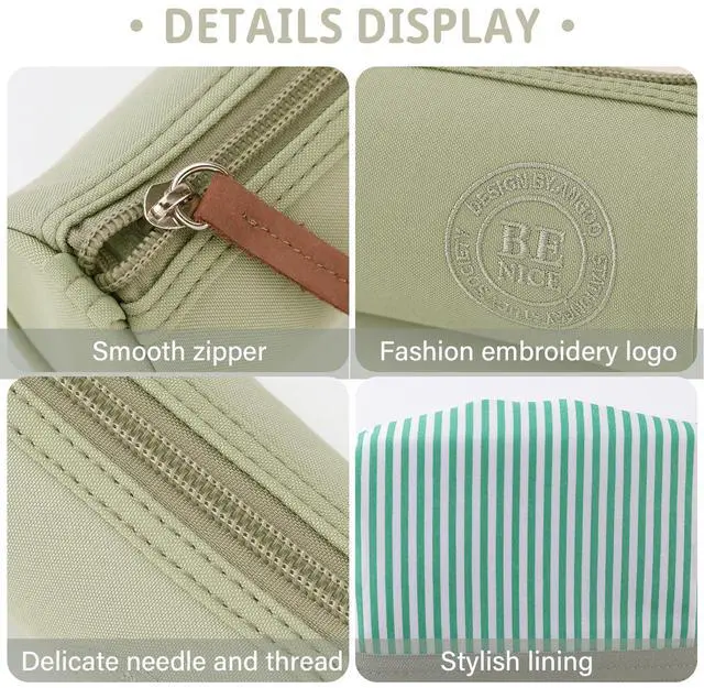 Alt view image 5 of 6 - Small Pencil Case Pencil Pouch Stationery Pen Bag Office Supplies for Girls Women-Green
