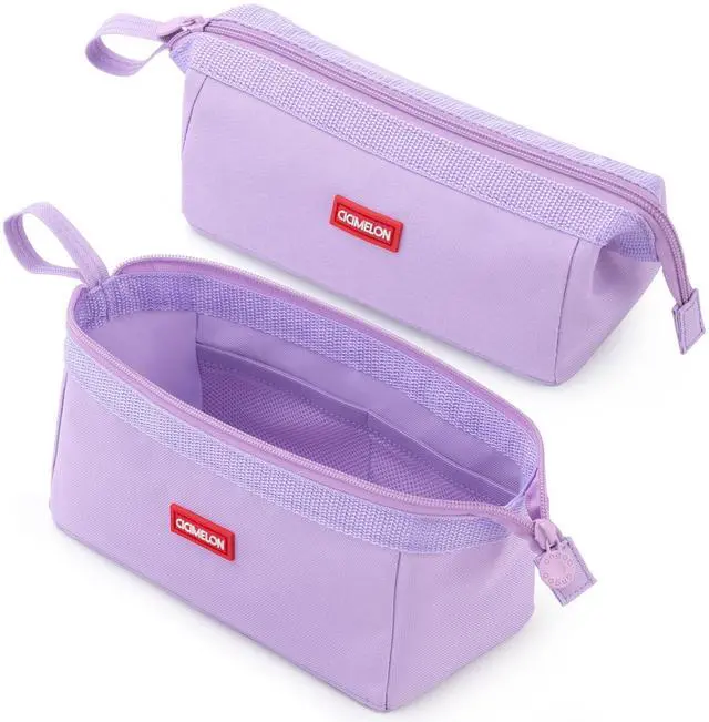 Main image of Pencil Case Large Capacity Pouch Pen Bag for School Teen Girl Boy Men Women (Purple)