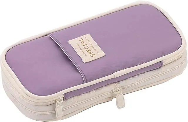 Main image of Large Storage Pencil Case Pen Bag with Zipper Big Capacity Pouch Organizer for Office Travel Holder Box