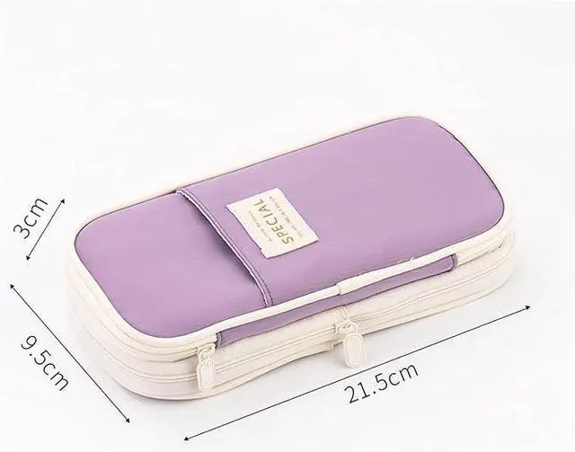 Alt view image 6 of 7 - Large Storage Pencil Case Pen Bag with Zipper Big Capacity Pouch Organizer for Office Travel Holder Box