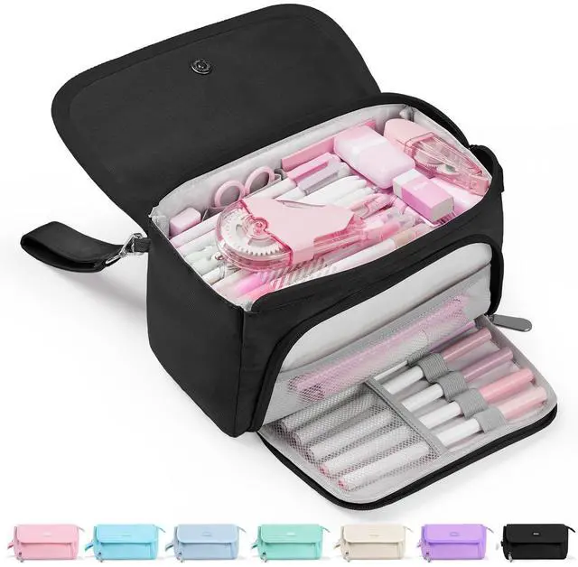 Main image of Super Large Pencil Case, Big Capacity Pencil Bag with 3 Compartments