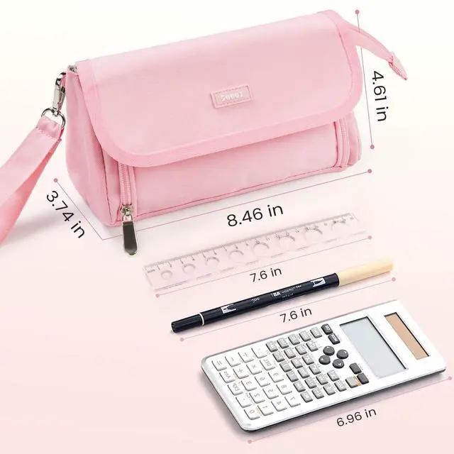 Alt view image 4 of 7 - Super Large Pencil Case, Big Capacity Pencil Bag with 3 Compartments