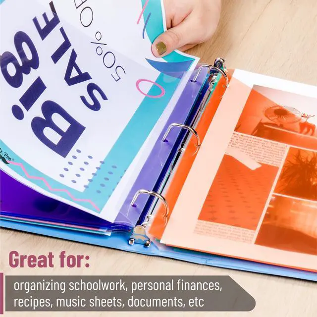 Alt view image 6 of 7 - Binder Dividers with Pockets and Tabs, 8 Pack