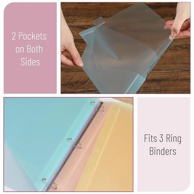 Alt view image 3 of 7 - Binder Dividers with Pockets and Tabs, 8 Pack