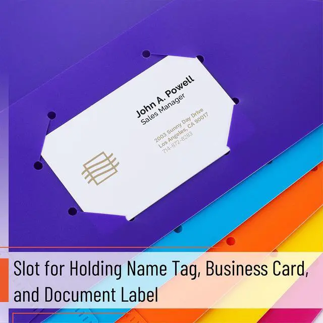 Alt view image 7 of 7 - Plastic Folders with Pockets, 5 pcs | Aesthetic File Folder with Business Card Slot, 2-Pocket Folder, Back to School, Office, Filing Supplies