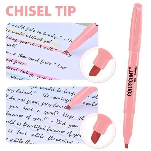 Alt view image 2 of 7 - Pastel Highlighters Set, Assorted Colors Chisel Tip Cute Bible Highlighters, No Bleed Dry Quickly, for Journal Bible Study, Perfect for thin paper, School Office Supplies, 16 Pack