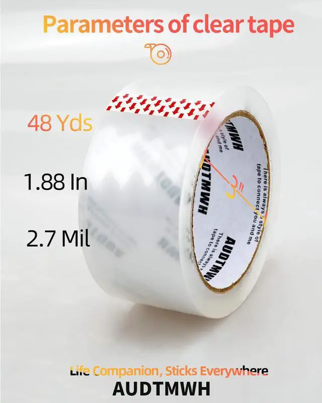 Alt view image 4 of 7 - Packing Tape with Dispenser, 1.88" x 48 Yds, 2 Rolls w/1 Dispenser