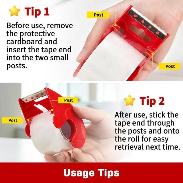 Alt view image 6 of 7 - Silent Heavy Duty Packing Tape with Dispenser, Clear, 3 Pack